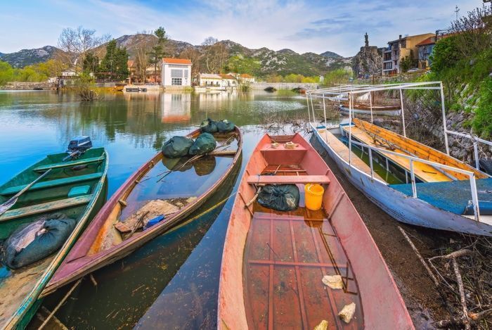 The lake boats in Virpazar